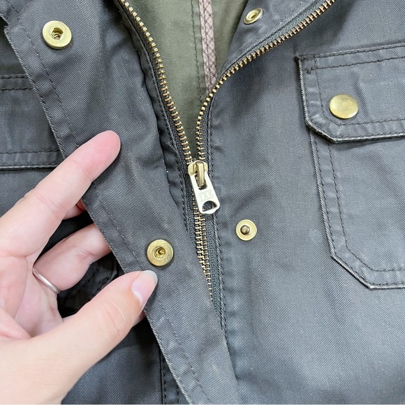 J Crew • Downtown Field Jacket waxed cotton canvas Mossy Brown olive green - Picture 7 of 14